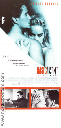 Basic Instinct 1992 movie poster Michael Douglas Sharon Stone George Dzundza Paul Verhoeven