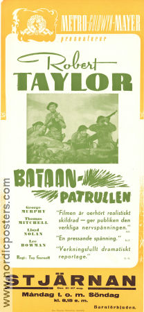 Bataanpatrullen 1943 poster Robert Taylor George Murphy Lloyd Nolan Tay Garnett Krig Asien