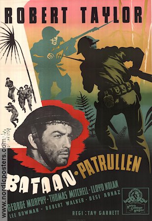 Bataan 1943 movie poster Robert Taylor George Murphy Lloyd Nolan Tay Garnett War Asia