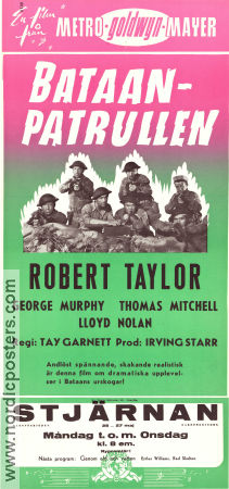 Bataanpatrullen 1943 poster Robert Taylor George Murphy Lloyd Nolan Tay Garnett Krig Asien