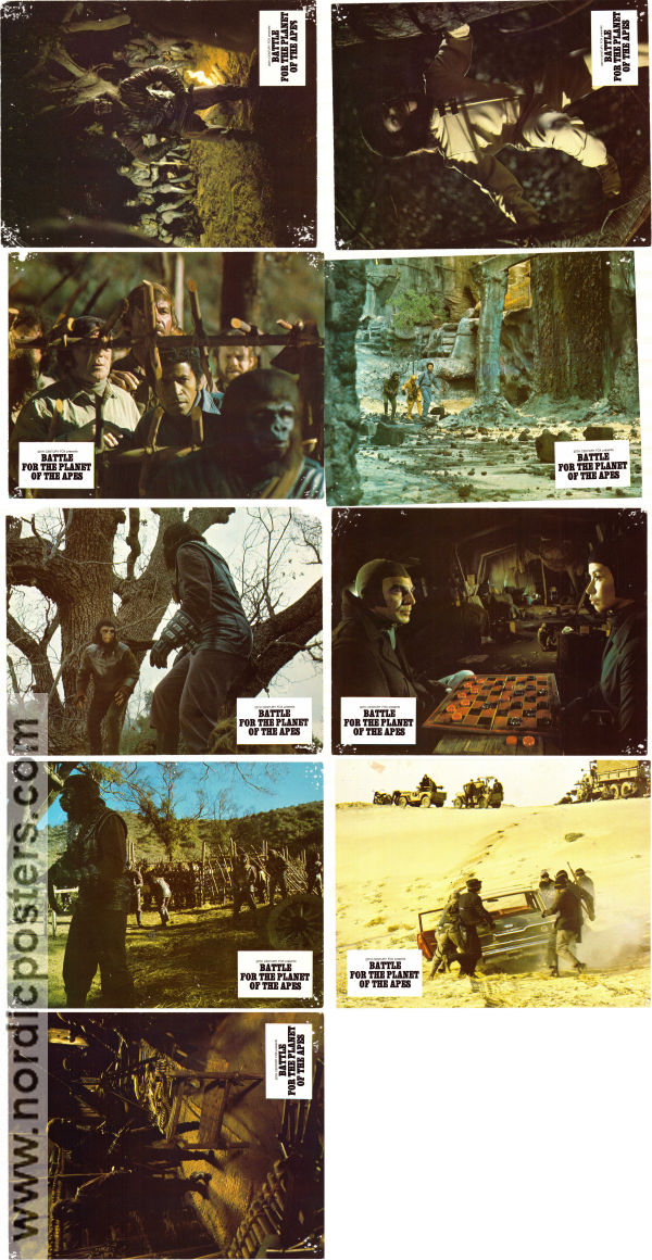 Battle For the Planet of the Apes 1973 large lobby cards Roddy McDowall J Lee Thompson
