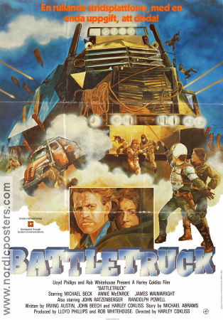 Battletruck 1982 movie poster Michael Beck Annie McEnroe James Wainwright Harley Cokeliss Cars and racing