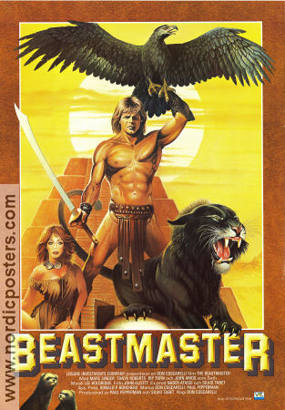The Beastmaster 1982 movie poster Marc Singer Tanya Roberts Rip Torn Don Coscarelli