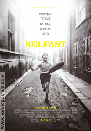 Belfast 2021 movie poster Jude Hill Lewis McAskie Caitriona Balfe Kenneth Branagh