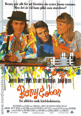 Benny and Joon 1993 movie poster Johnny Depp Mary Stuart Masterson Aidan Quinn Jeremiah S Chechik