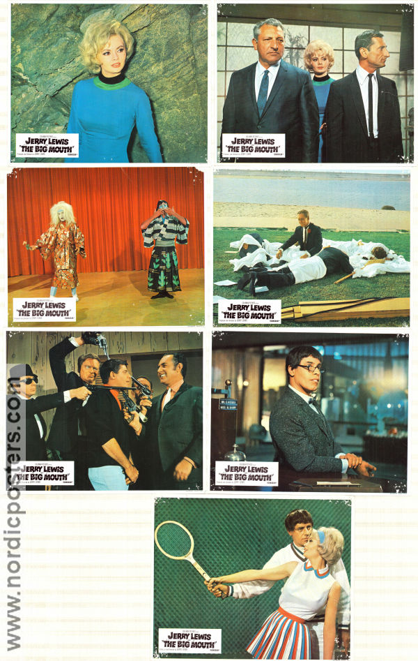 The Big Mouth 1967 lobby card set Harold J Stone Susan Bay Nimoy Jerry Lewis