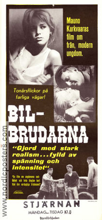 Bilbrudarna 1960 poster Ritva Vepsä Vuokko Docktare Sinikka Hannula Maunu Kurkvaara Bilar och racing Finland