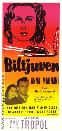 Molti sogni per le strade 1948 movie poster Anna Magnani Massimo Girotti Checco Rissone Mario Camerini Cars and racing