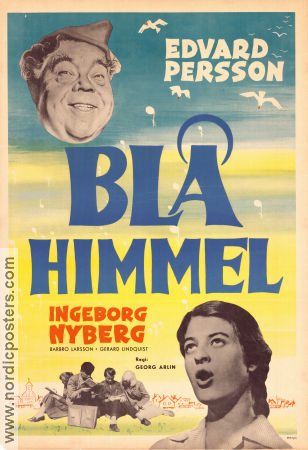 Blå himmel 1955 poster Edvard Persson Georg Årlin
