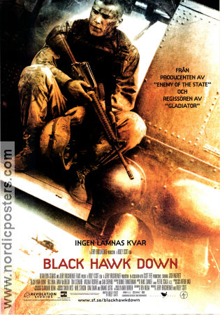 Black Hawk Down 2001 movie poster Josh Hartnett Ewan McGregor Ridley Scott War