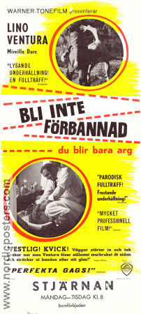 Bli inte förbannad 1966 poster Lino Ventura Mireille Darc Jean Lefevre Georges Lautner