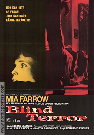 See No Evil 1971 movie poster Mia Farrow Dorothy Alison Robin Bailey Richard Fleischer