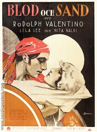 Blood and Sand 1922 movie poster Rudolph Valentino Lila Lee