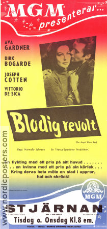 Blodig revolt 1960 poster Ava Gardner Dirk Bogarde Joseph Cotten Nunnally Johnson