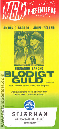 Blodigt guld 1967 poster Antonio Sabato John Ireland Mirko Ellis Domenico Paolella