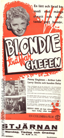 Blondie träffar chefen 1939 poster Penny Singleton Arthur Lake Larry Simms Frank R Strayer Från serier