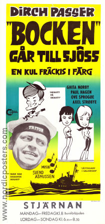 Bocken går till sjöss 1965 poster Dirch Passer Ove Sprogöe Paul Hagen Finn Henriksen Danmark