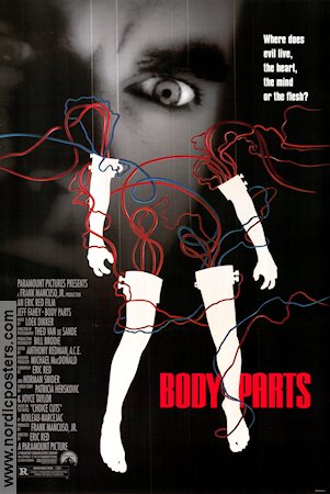 Body Parts 1991 movie poster Jeff Fahey Lindsay Duncan Kim Delaney Eric Red