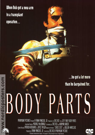 Body Parts 1991 poster Jeff Fahey Lindsay Duncan Kim Delaney Eric Red