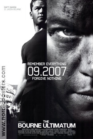 The Bourne Ultimatum 2007 movie poster Matt Damon Julia Stiles Paul Greengrass