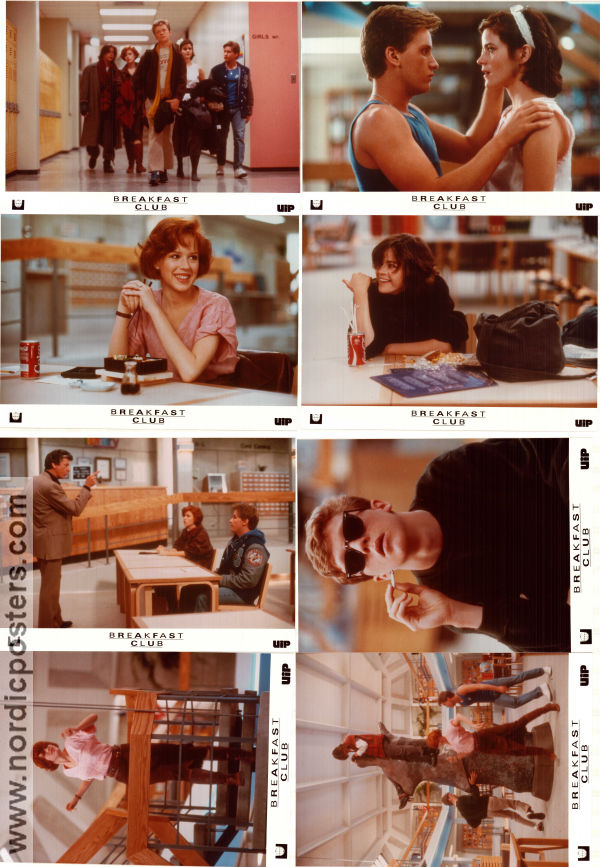 Breakfast Club 1984 lobby card set Emilio Estevez Paul Gleason Molly Ringwald John Hughes School