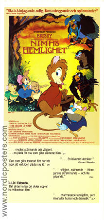 The Secret of NIMH 1982 movie poster Elizabeth Hartman Don Bluth Animation