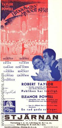 Broadways melodi 1938 1937 poster Robert Taylor Eleanor Powell George Murphy Roy Del Ruth Musikaler