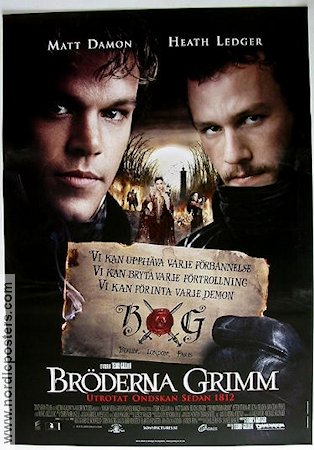 The Brothers Grimm 2005 poster Matt Damon Terry Gilliam