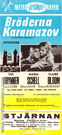 Bröderna Karamazov 1958 poster Yul Brynner Maria Schell Claire Bloom Richard Brooks