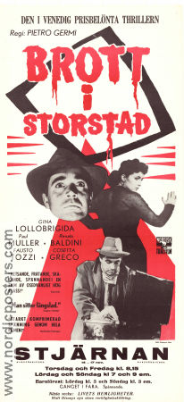 Brott i storstad 1951 poster Gina Lollobrigida Renato Baldini Cosetta Greco Pietro Germi