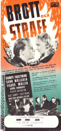 Brott och straff 1946 movie poster Gunn Wållgren Sigurd Wallén Hampe Faustman