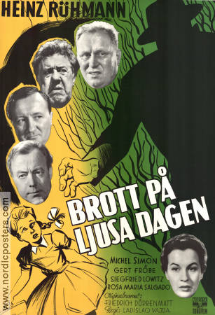 Es geschah am hellichten Tag 1958 movie poster Heinz Rühmann Michel Simon Sigfrit Steiner Ladislao Vajda