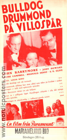 Bulldog Drummond´s Revenge 1937 movie poster John Barrymore John Howard Louis King
