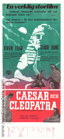 Caesar och Cleopatra 1945 poster Claude Rains Vivien Leigh Stewart Granger Gabriel Pascal