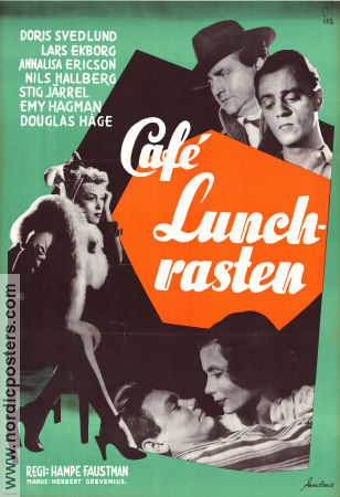 Café Lunchrasten 1954 poster Lars Ekborg Hampe Faustman