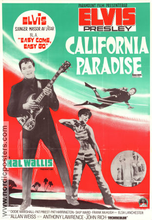 Californian Paradise 1967 poster Elvis Presley Dodie Marshall Pat Priest Hal Wallis John Rich Dykning Instrument