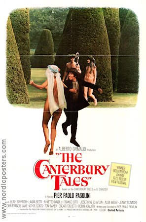 I Racconti di Canterbury 1972 poster Hugh Griffith Pier Paolo Pasolini