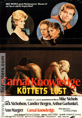 Carnal Knowledge 1971 poster Ann-Margret Jack Nicholson Art Garfunkel Candice Bergen Mike Nichols