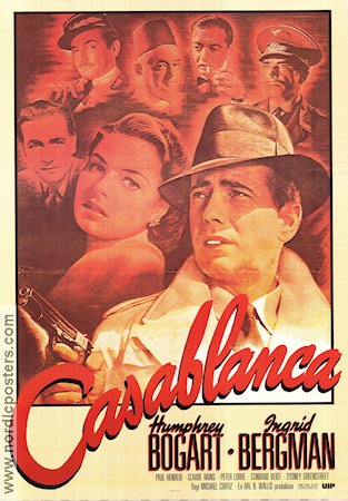 Casablanca 1942 poster Ingrid Bergman Humphrey Bogart Paul Henreid Peter Lorre Michael Curtiz Hitta mer: Nazi