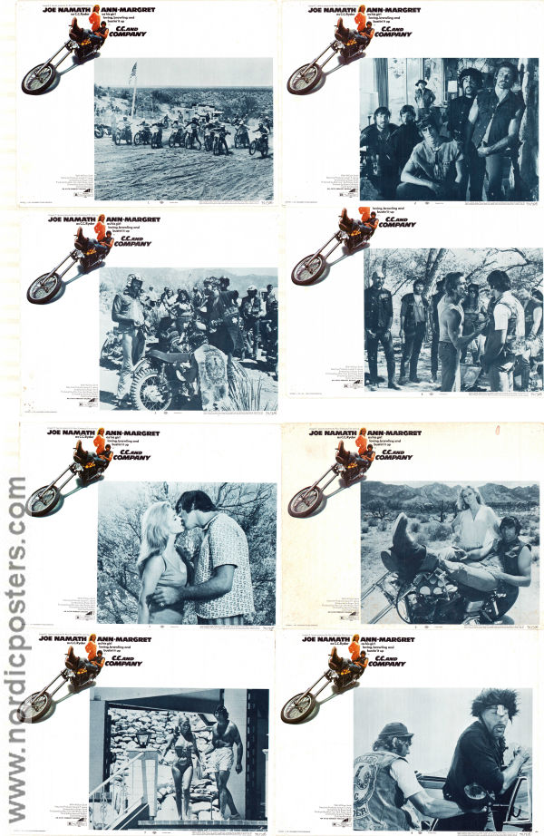 C.C. and Company 1970 lobby card set Joe Namath Ann-Margret William Smith Seymour Robbie Motorcycles