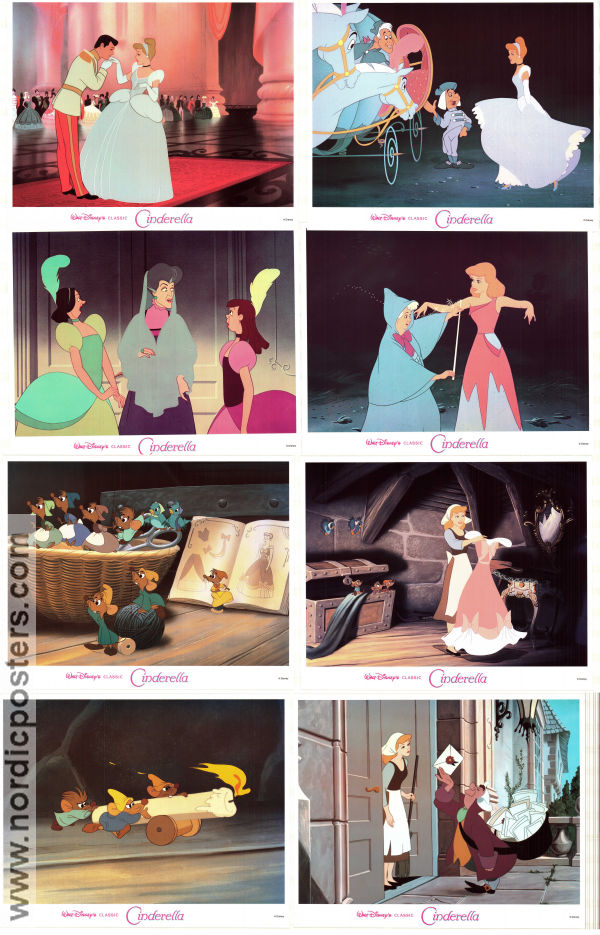 Cinderella 1950 lobby card set Ilene Woods Clyde Geronimi Animation Find more: Askungen