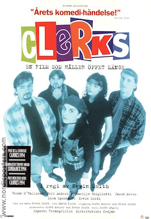 Clerks 1994 movie poster Brian O´Halloran Jeff Anderson Marilyn Ghigliotti Kevin Smith