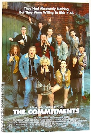 The Commitments 1991 movie poster Robert Arkins Michael Aherne Angeline Ball Alan Parker Writer: Roddy Doyle Rock and pop