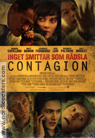 Contagion 2011 movie poster Matt Damon Kate Winslet Jude Law Steven Soderbergh