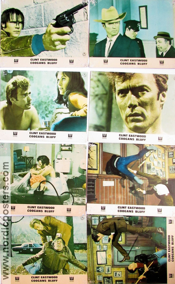 Coogan´s Bluff 1968 lobby card set Clint Eastwood Lee J Cobb Susan Clark Don Siegel