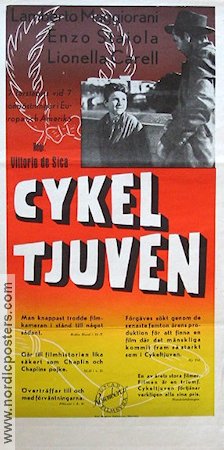 Cykeltjuven 1948 poster Lamberto Maggiorani Enzo Staiola Lianella Carell Vittorio De Sica Cyklar