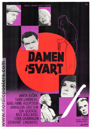 Damen i svart 1958 movie poster Anita Björk Annalisa Ericson Nils Hallberg Arne Mattsson Find more: Hillman Production: Sandrews
