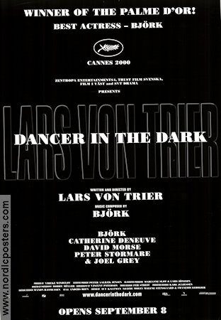 Dancer in the Dark 1999 movie poster Björk Catherine Deneuve Stellan Skarsgård Lars von Trier Denmark