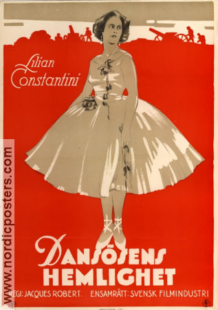 Dansösens hemlighet 1926 poster Lilian Constantini Pierre Alcover Jacques Robert