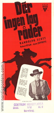 Trail Street 1947 movie poster Randolph Scott Robert Ryan Anne Jeffreys Ray Enright